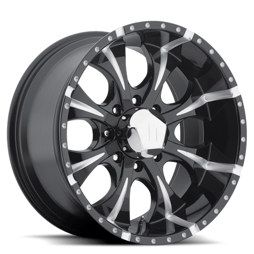 Helo HE791 17X9 6X5.5 G-BLK MILL 18MM Wheels