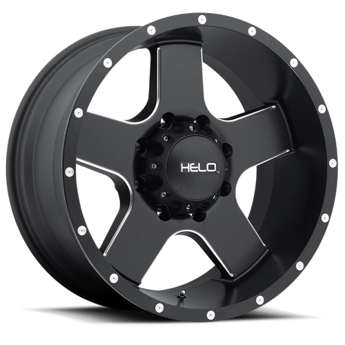 Helo HE886 18X9 6X5.5 S-BLK MILL -12MM Wheels