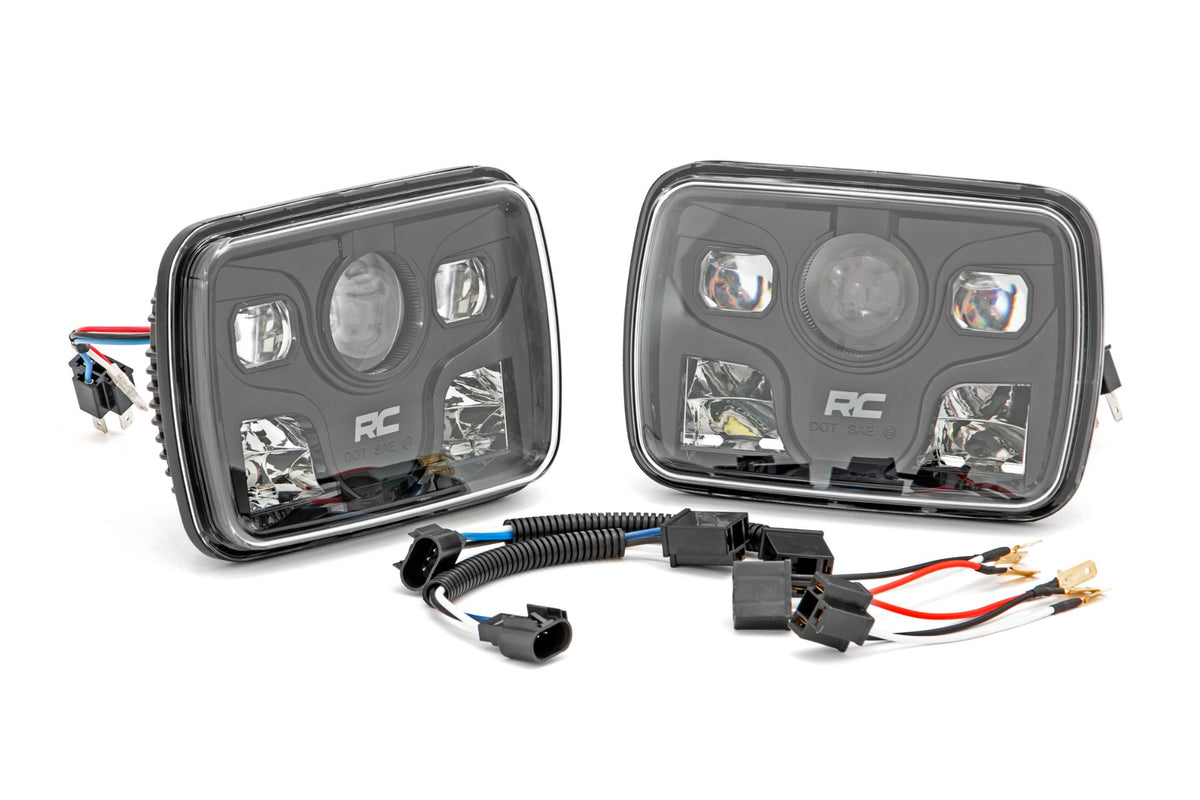 Headlights | Rectangle | 5"x7" | Jeep Cherokee XJ 2WD/4WD (84-01)