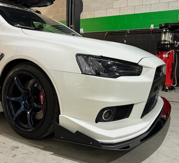 2007-2015 Mitsubishi EVO X Voltex Style Lip 2PC Front Splitter