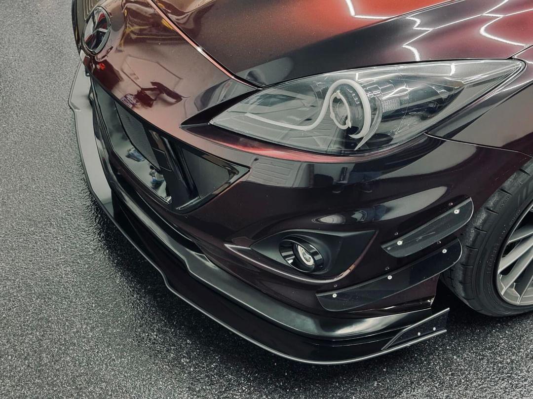 2010-2013 Mazda Speed 3 MS/Bayson R Lip 2PC Front Splitter