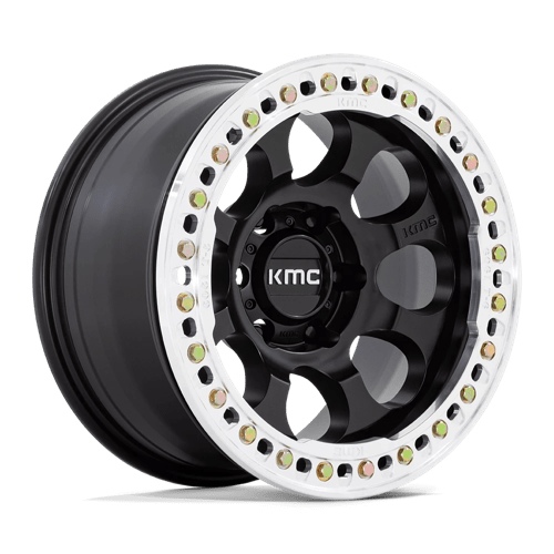 KMC RIOT BL 17X9 6X5.5 SBLK-MCH-RG -38 Wheels