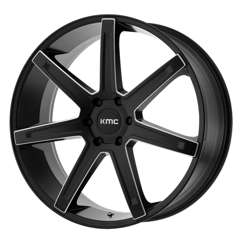KMC KM700 22X9.5 6X5.5 S-BLK MILL 15MM Wheels