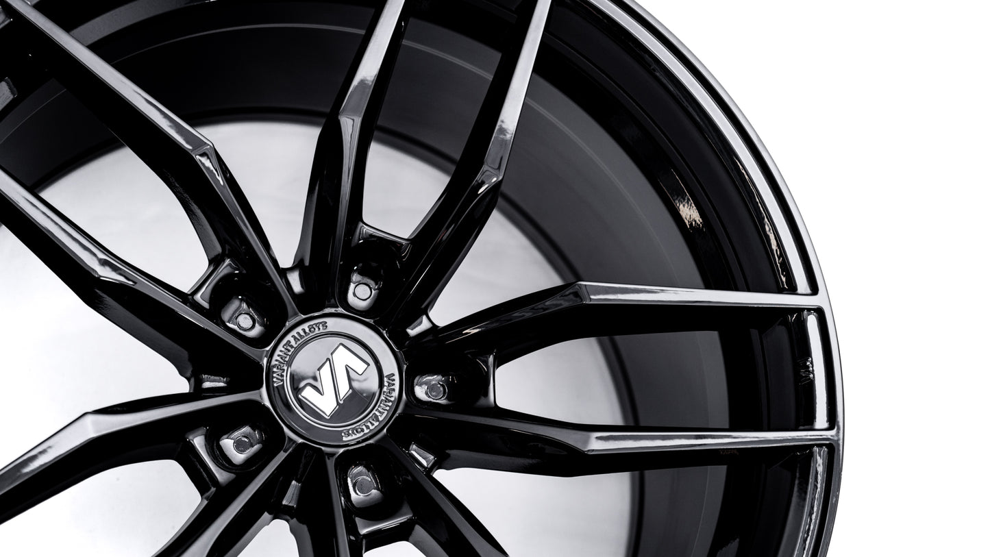 20x9 Gloss Piano Black Cold Forged Collection KRYPTON Variant Forged Alloy Wheels