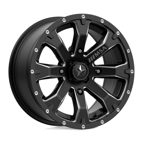 MSA Offroad Wheels BOUNTY UTV 14X7 4X156 S-BLK MILL 10MM Wheels