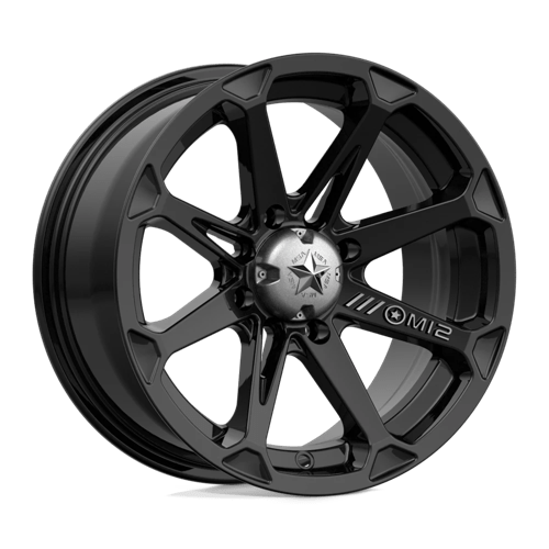 MSA Offroad Wheels DIESEL UTV 14X7 4X110 GLOSS BLACK 10MM Wheels