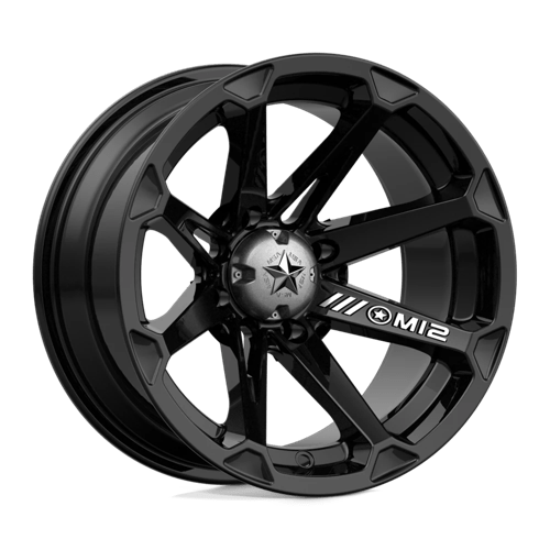 MSA Offroad Wheels DIESEL UTV 14X7 4X110 GLOSS BLACK -47MM Wheels