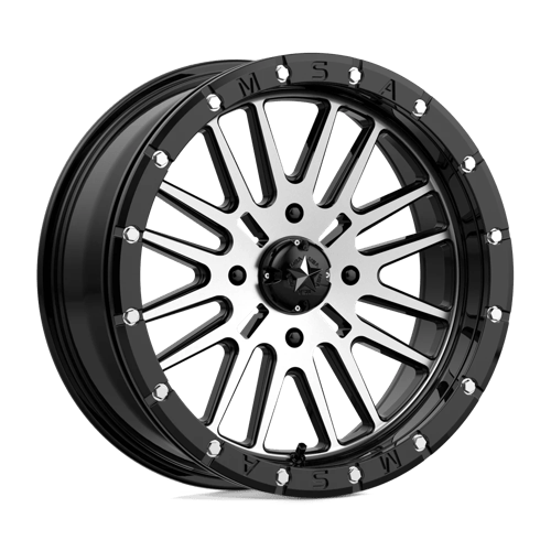 MSA Offroad Wheels BRUTE UTV BL 18X7 4X137 G-BLK MACH 10MM Wheels