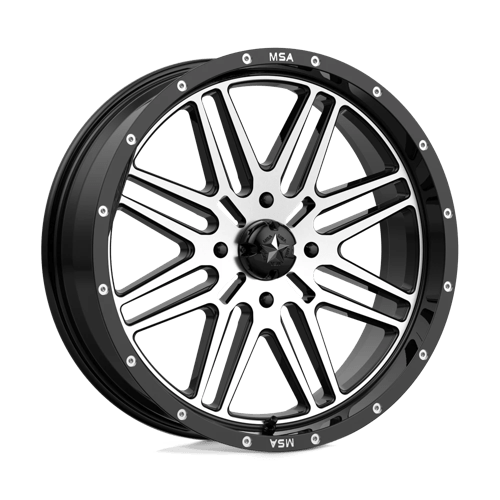 MSA Offroad Wheels BRUTE UTV 20X7 4X156 G-BLK MACH 10MM Wheels