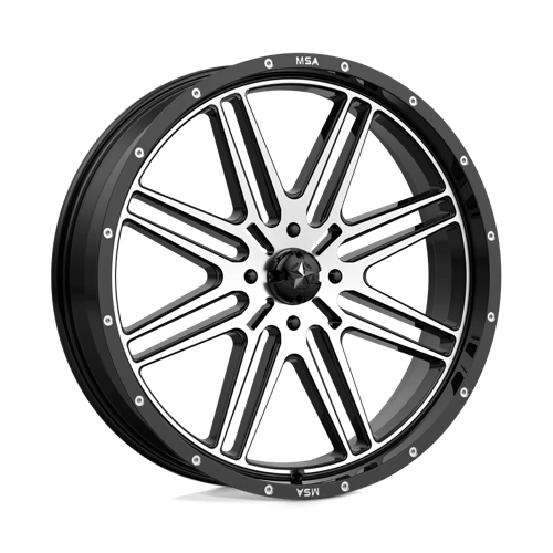 MSA Offroad Wheels BRUTE UTV 24X7 4X137 G-BLK MACH 10MM Wheels