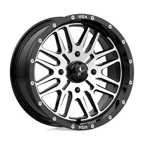 MSA Offroad Wheels BRUTE UTV 16X7 4X156 G-BLK MACH 10MM Wheels