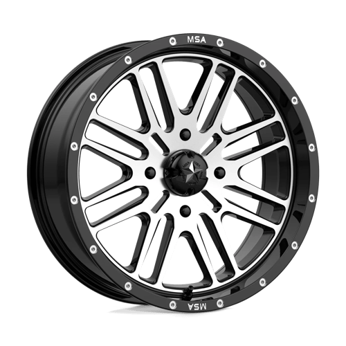 MSA Offroad Wheels BRUTE UTV 18X7 4X137 G-BLK MACH 10MM Wheels