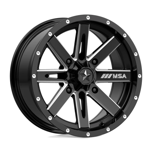 MSA Offroad Wheels BOXER UTV 15X7 4X137 G-BLK MILL 10MM Wheels