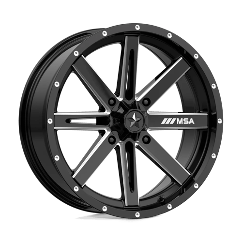 MSA Offroad Wheels BOXER UTV 18X7 4X137 G-BLK MILL 10MM Wheels