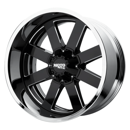 Moto Metal MO200 22X12 6X135 G-BLK MILL CHR LP -44MM Wheels