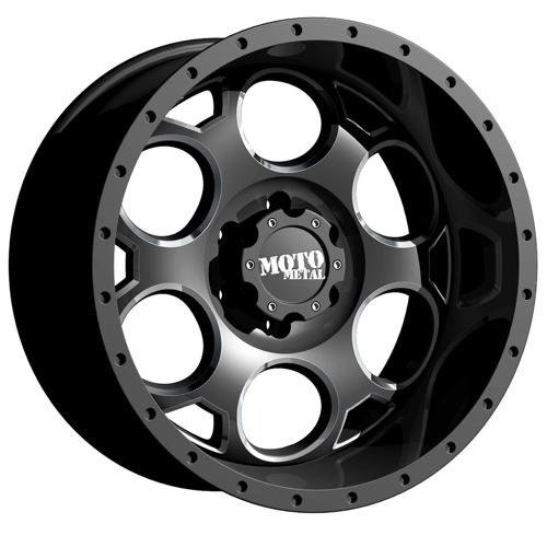 Moto Metal MO964 20X9 6X5.5 S-BLK MILL -12MM Wheels