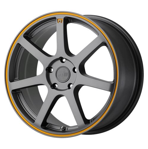Motegi MR132 18X8 5X4.5 M-GRY ORANGE 45MM Wheels