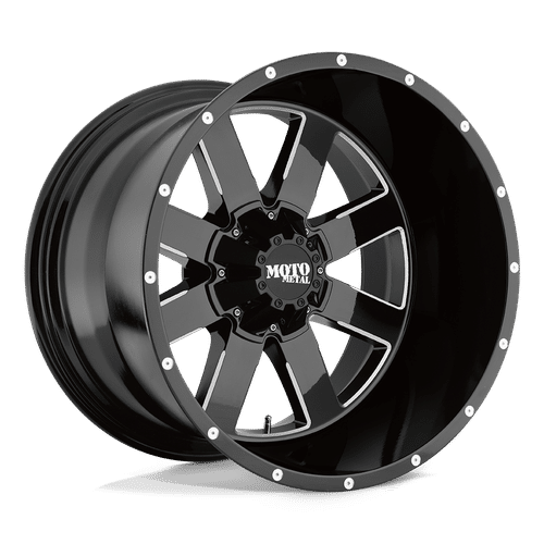 Moto Metal GLOSS BLACK MILLED MO962 22x10 6x135/6x139.7 Wheels