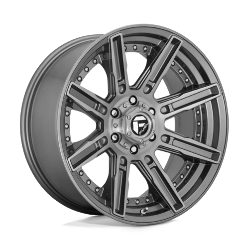 Fuel 1PC D710 20X10 6X135 BRSH-GNMTL-TTC -18MM Wheels
