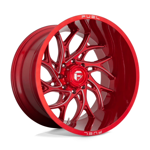 Fuel 1PC D742 22X10 8X170 GL-RED-MIL -18MM Wheels