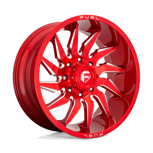 Fuel 1PC D745 24X12 6X5.5 GL-RED-MIL -44MM Wheels