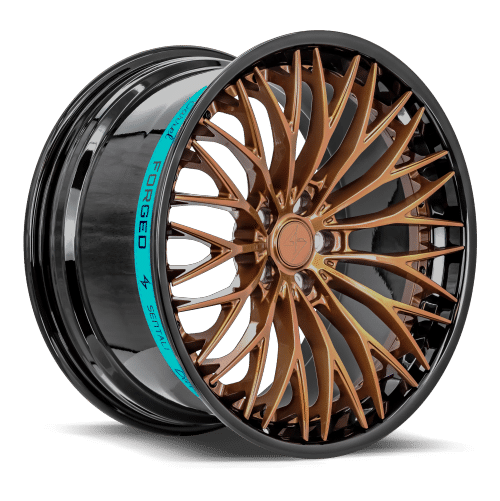 Sentali Barrel Forged Gloss Black Lip / Gloss Bronze Centre SB1 19x10.5 5x112 Wheels