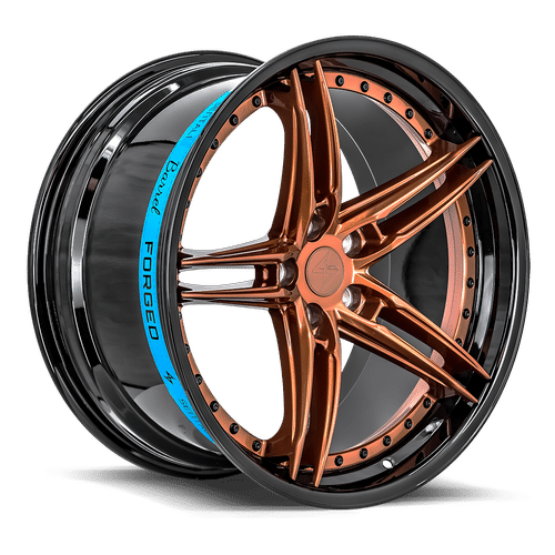 Sentali Barrel Forged Gloss Black Lip / Gloss Bronze Centre SB3 20x10.5 5x112 Wheels