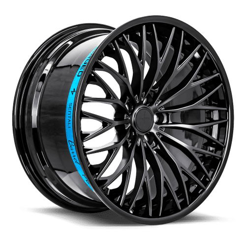 Sentali Barrel Forged Gloss Black Lip / Matte Black Centre SB1 19x9.5 5x120 Wheels