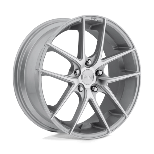 Niche 1PC M131 17X8 5X4.5 GL-SLVR-MACH 40MM Wheels
