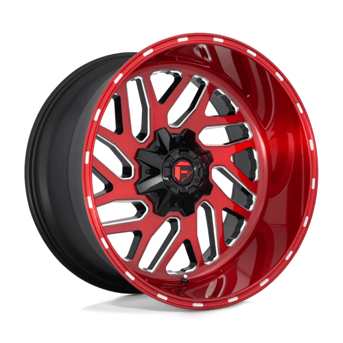 Fuel 1PC D691 24X12 8X6.5 BRSH-RED-MIL -44MM Wheels