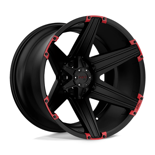 Tuff TUT12 20X10 6X5.5 S-BLK RED-INS -19MM Wheels