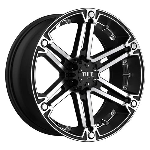 Tuff TU T01 20X9 6X139 -13 108 F-BLK MCH CHR Wheels