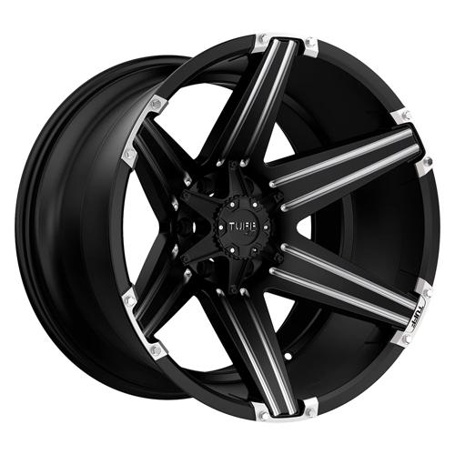 Tuff TUT12 24X11 5X4.5/5.0 S-BLK MILLED -45MM Wheels