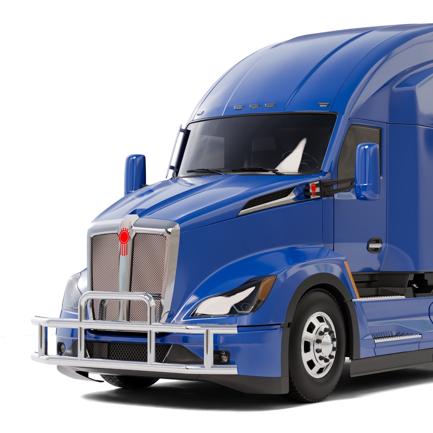 Vanguard Polished Chrome Front Guards Brush Guards Bumper Guard for 2022-2024 kenworth t680 nan