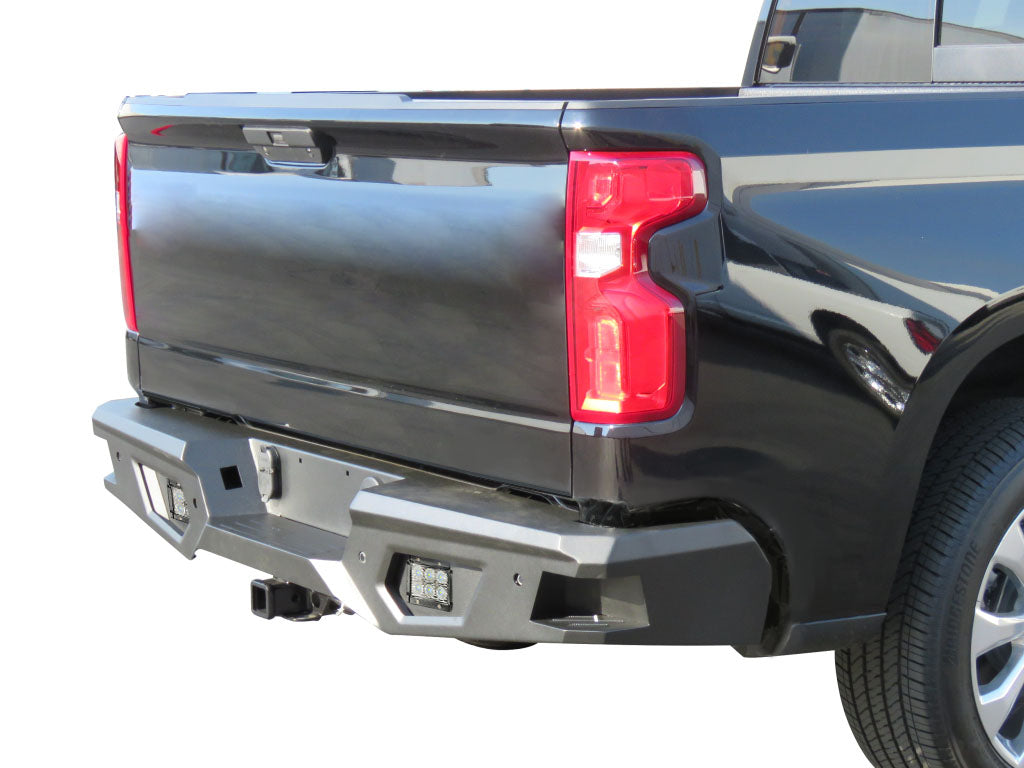 Vanguard Black Powdercoat Heavy Duty Bumpers And Grilles Rear Bumpers Bumper for 2014-2018 chevrolet silverado 1500 nan
