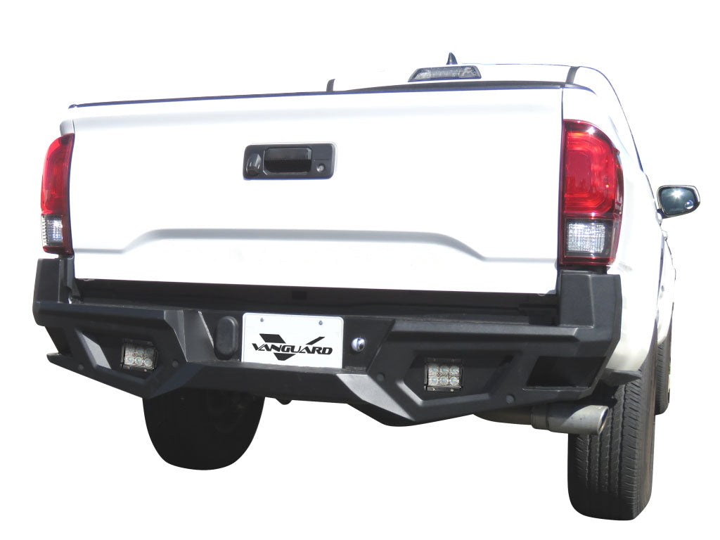 Vanguard Black Powdercoat Heavy Duty Bumpers And Grilles Rear Bumpers Bumper for 2016-2023 toyota tacoma nan