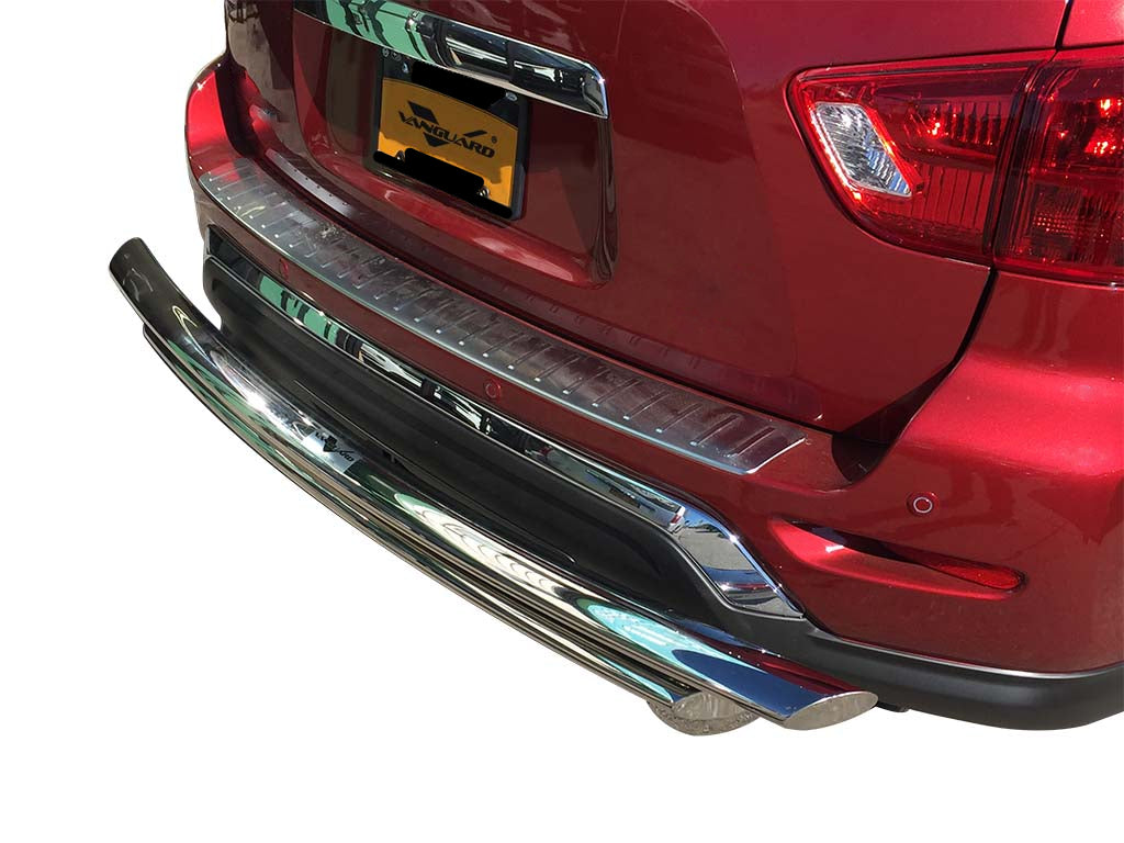 Vanguard Stainless Steel Rear Guards Rear Bumper Guards Bumper Guard for 2013-2013 infiniti jx35 nan