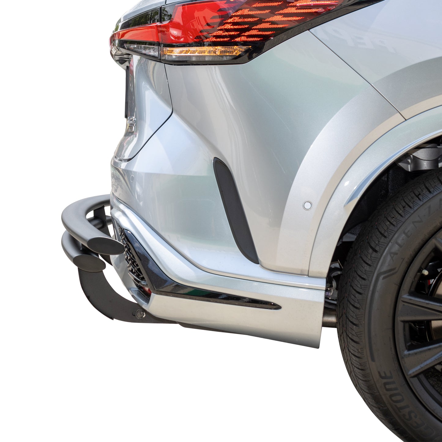 Vanguard Black Powdercoat Rear Guards Rear Bumper Guards Bumper Guard for 2023-2024 lexus rx350 nan