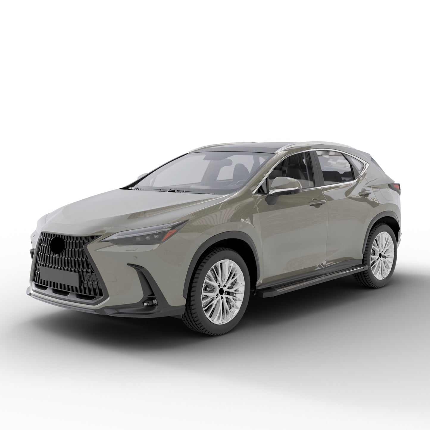 Vanguard Brushed Aluminum Side Steps & Running Boards Running Boards Step Nerf Bar for 2022-2024 lexus nx350 nan