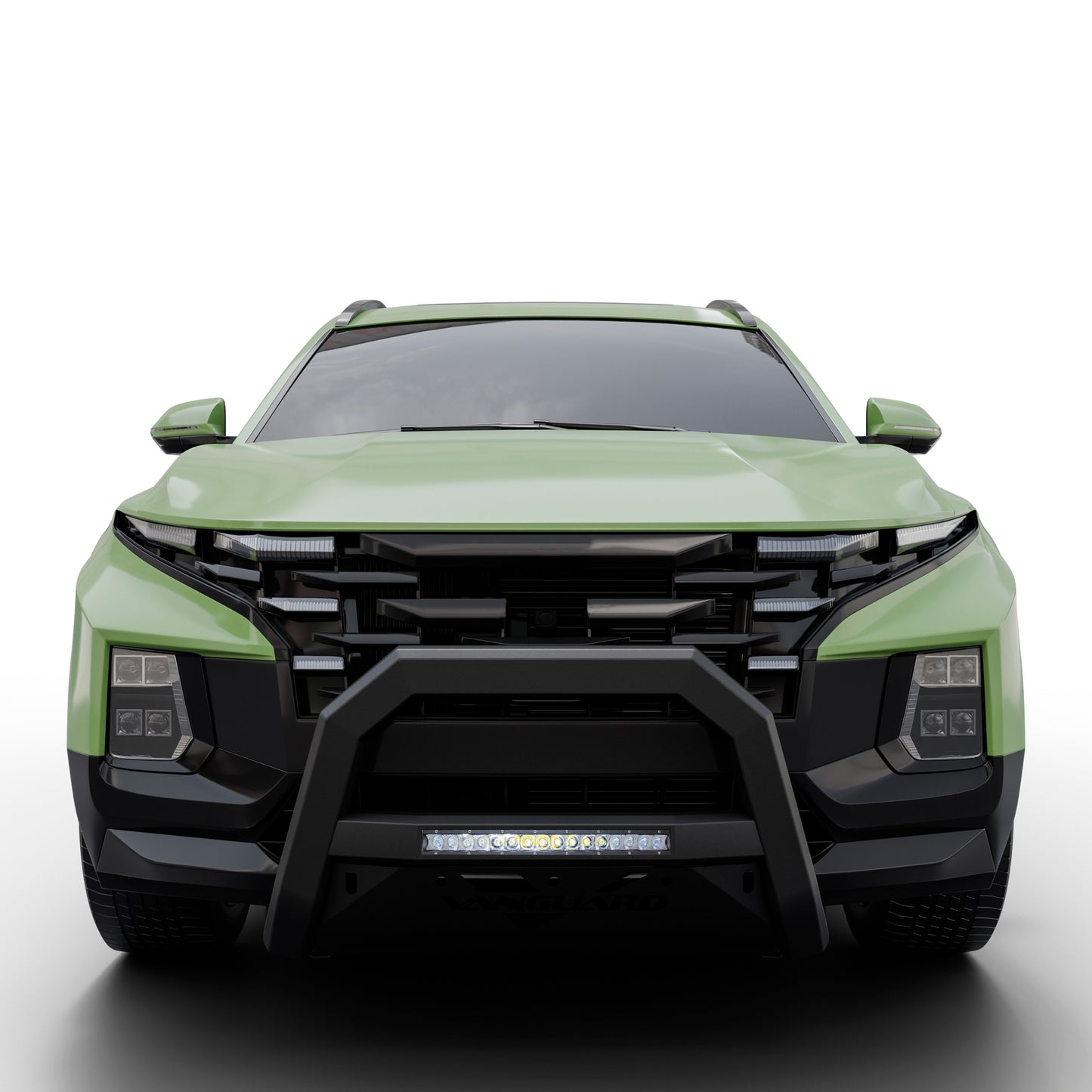 Vanguard Black Powdercoat Front Guards Bull Bars Bumper Guard for 2022-2024 hyundai santa cruz nan