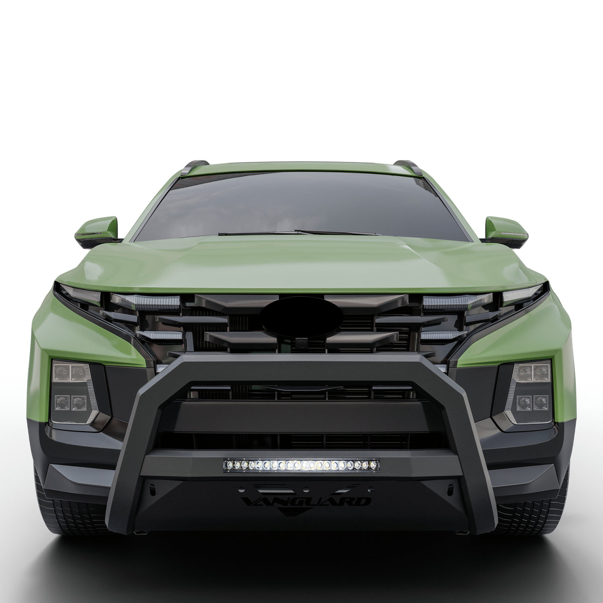 Vanguard Black Powdercoat Front Guards Bull Bars Bumper Guard for 2022-2024 hyundai santa cruz