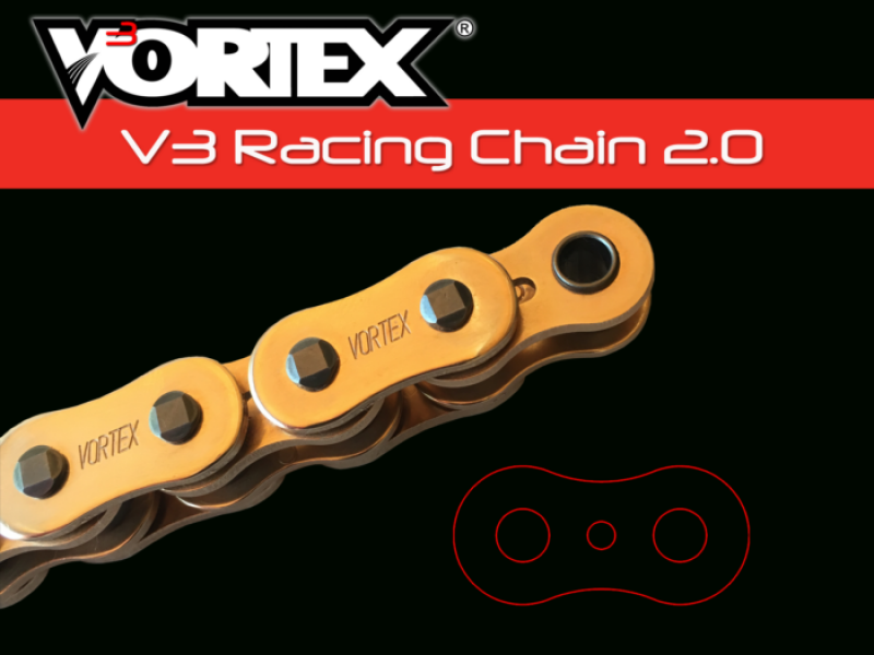 Vortex Racing V3 2.0 Chain 520RX3-112- Gold