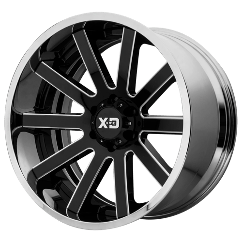 XD XD200 20X10 5X5.0 BLK MILL CHR LP -18MM Wheels