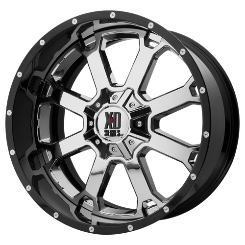 XD XD202 20X10 5X5.0 CHR BLK MILL LP -18MM Wheels
