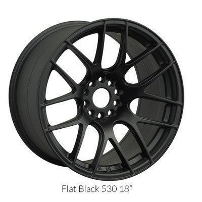 XXR 530 Flat Black 17x8.25 5x100/5x114.3 et25 cb73.1