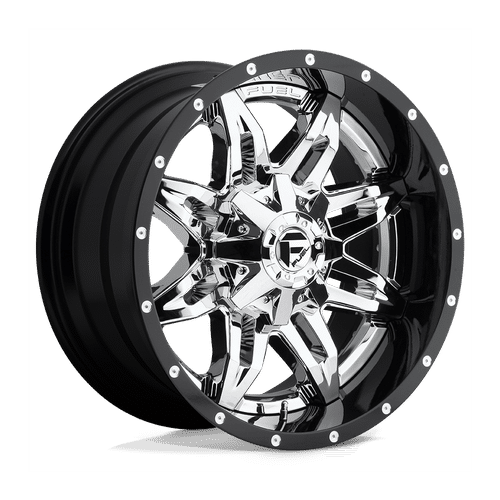 Fuel CHROME PLATED GLOSS BLACK LIP D266 20x10 5x114.3/5x127 Wheels
