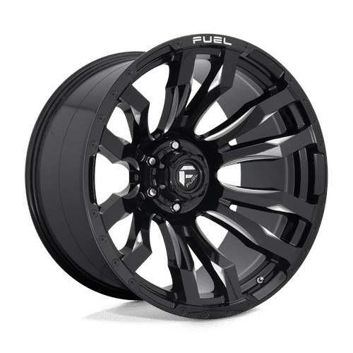 Fuel GLOSS BLACK MILLED D673 22x12 6x139.7 Wheels