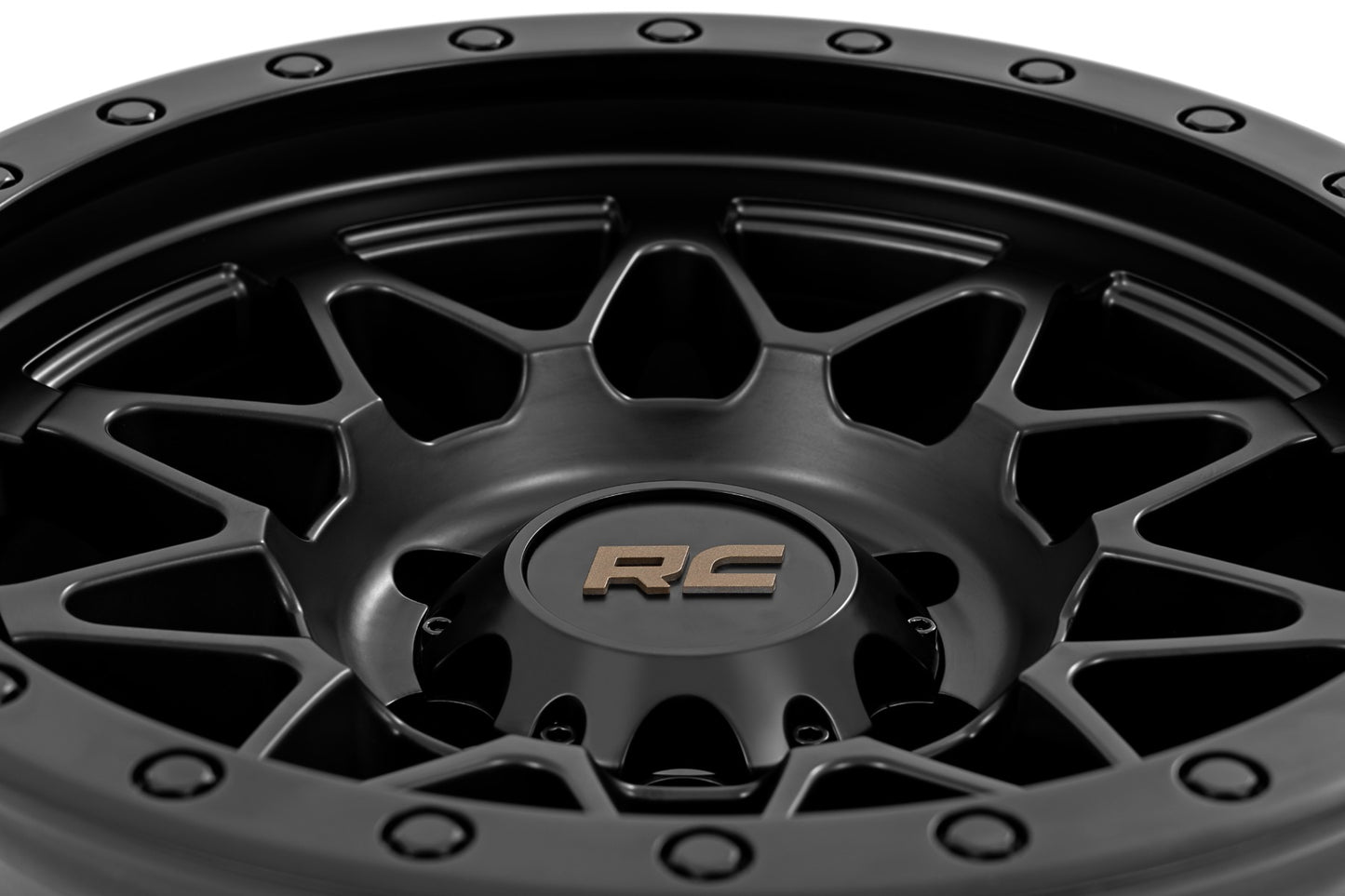 Rough Country 78 Series Wheel | Simulated Beadlock | Black | 18x9 | 6x135 | 0mm
