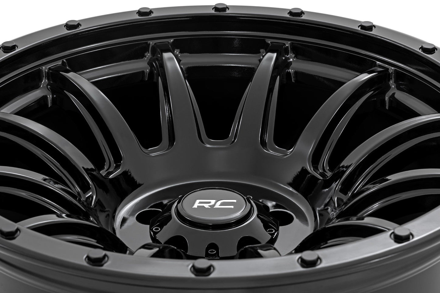 Rough Country 90 Series Wheel | One-Piece | Gloss Black | 20x9 | 6x5.5 | -12mm