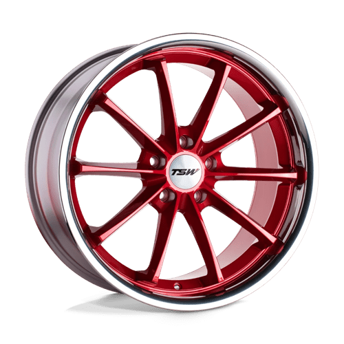 TSW TWSWP 18X8.5 5X4.5 CNDY RED SS LIP 40MM Wheels